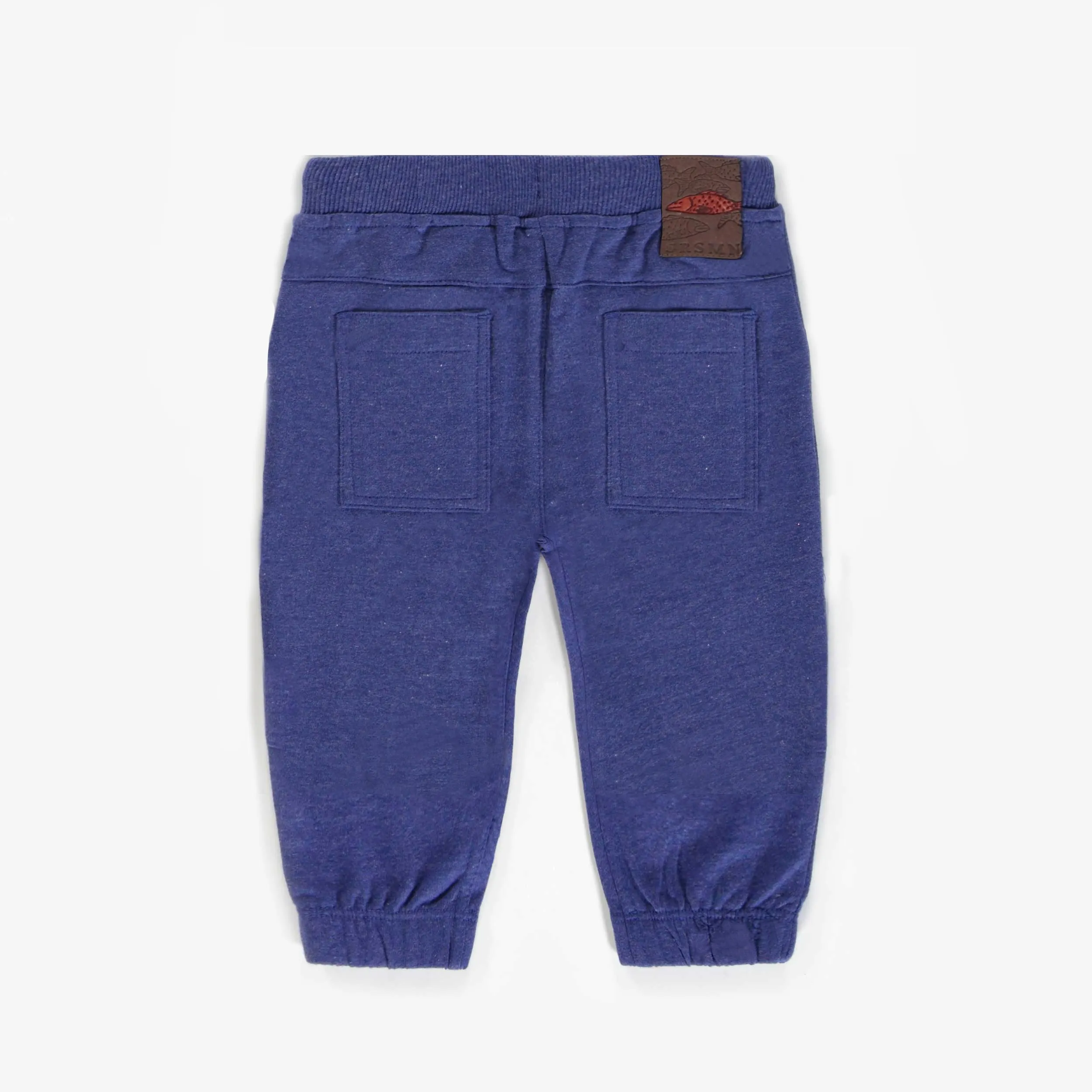 Pantalon de jogging bleu en coton français, bébé  || Blue jogging pants in French cotton, baby