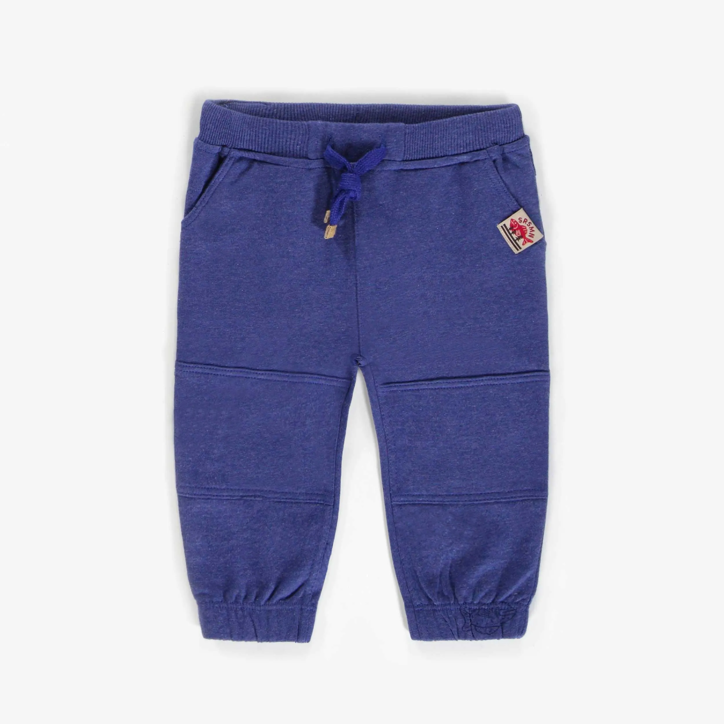 Pantalon de jogging bleu en coton français, bébé  || Blue jogging pants in French cotton, baby