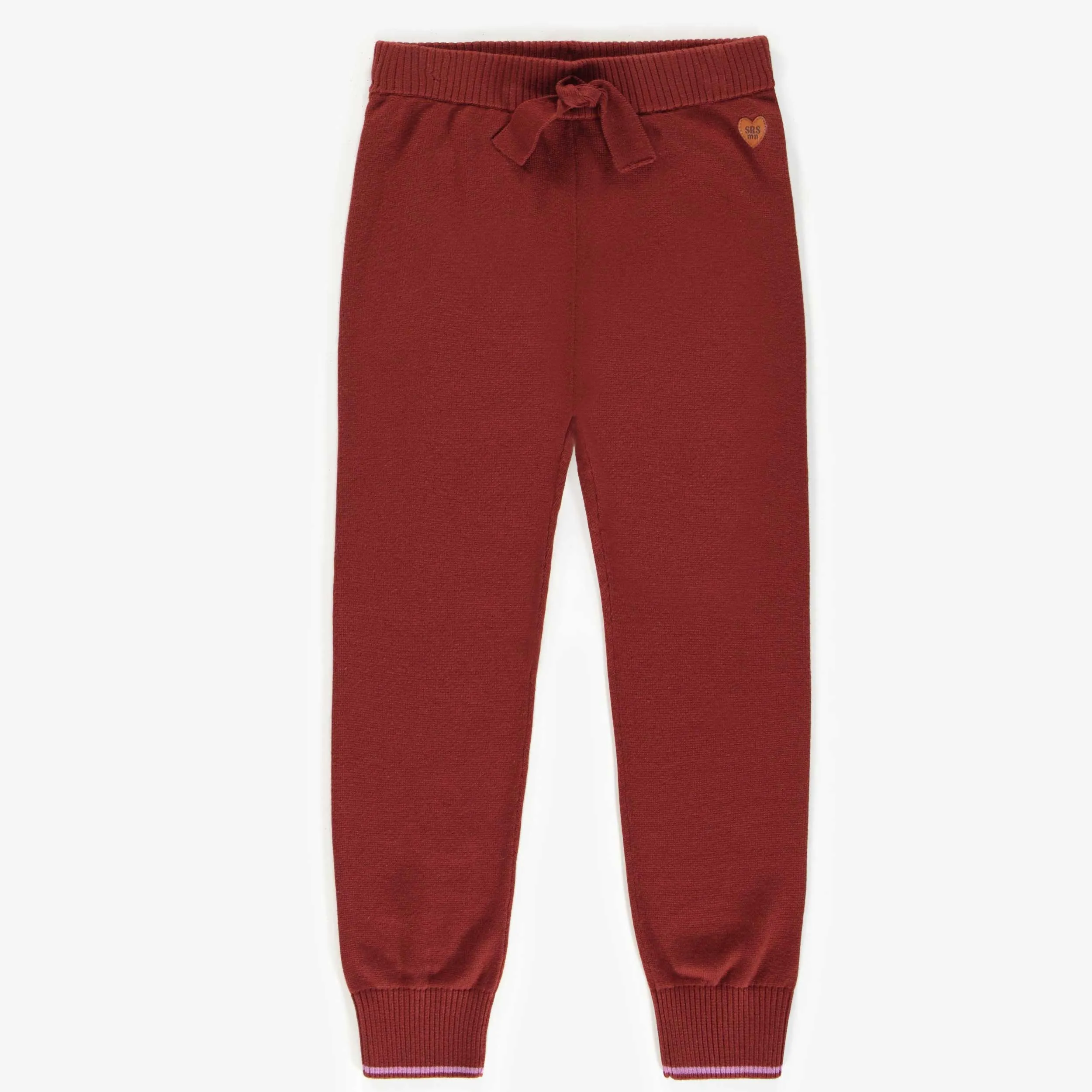 Pantalon de jogging brun en maille, enfant || Brown knitted jogging pant, child