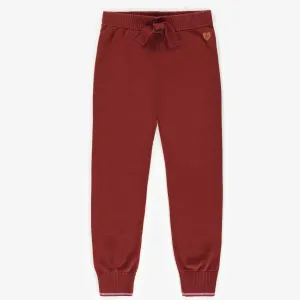 Pantalon de jogging brun en maille, enfant || Brown knitted jogging pant, child