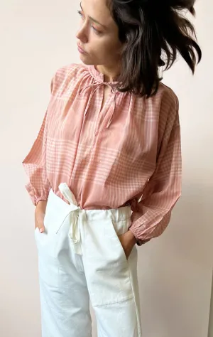 PEACH TIE SHIRT