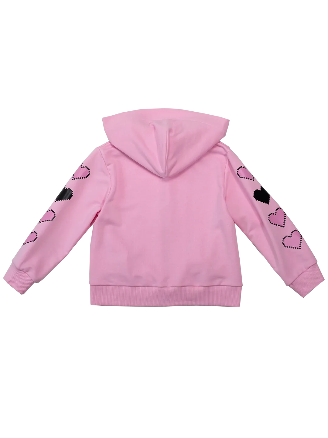 Pixel Box-print Zipped Hoodie