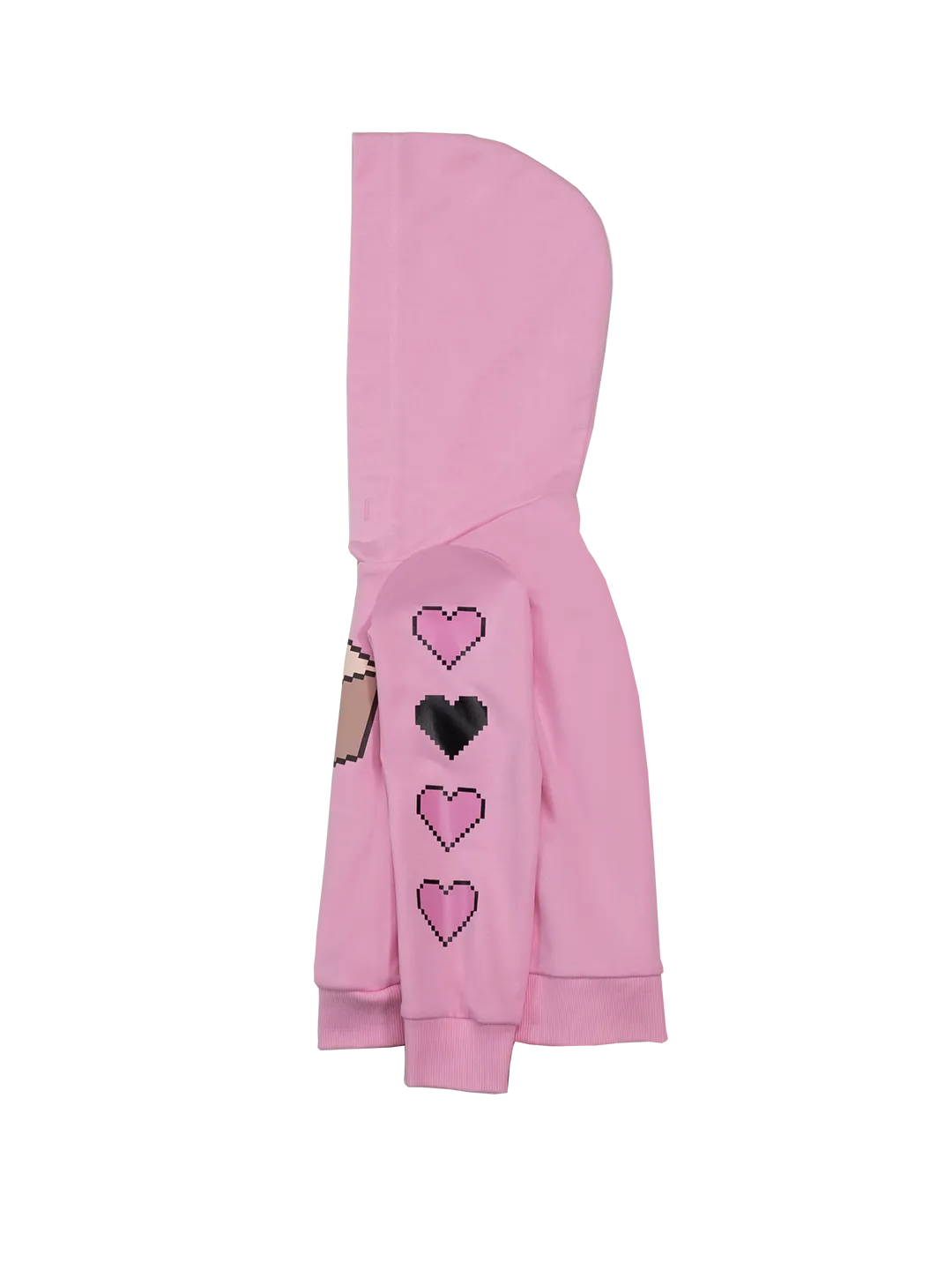 Pixel Box-print Zipped Hoodie