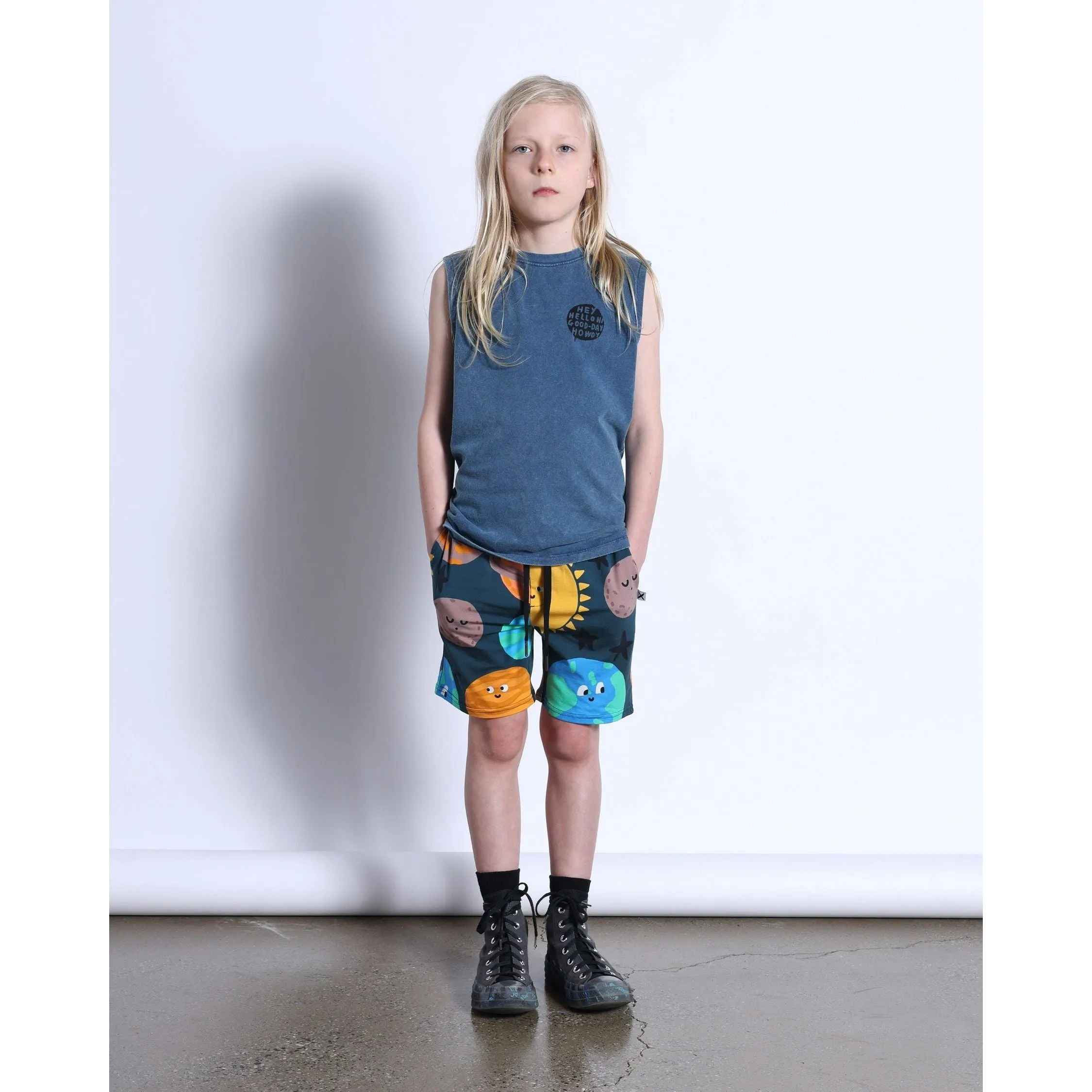 Planet Party Short- Dark Green