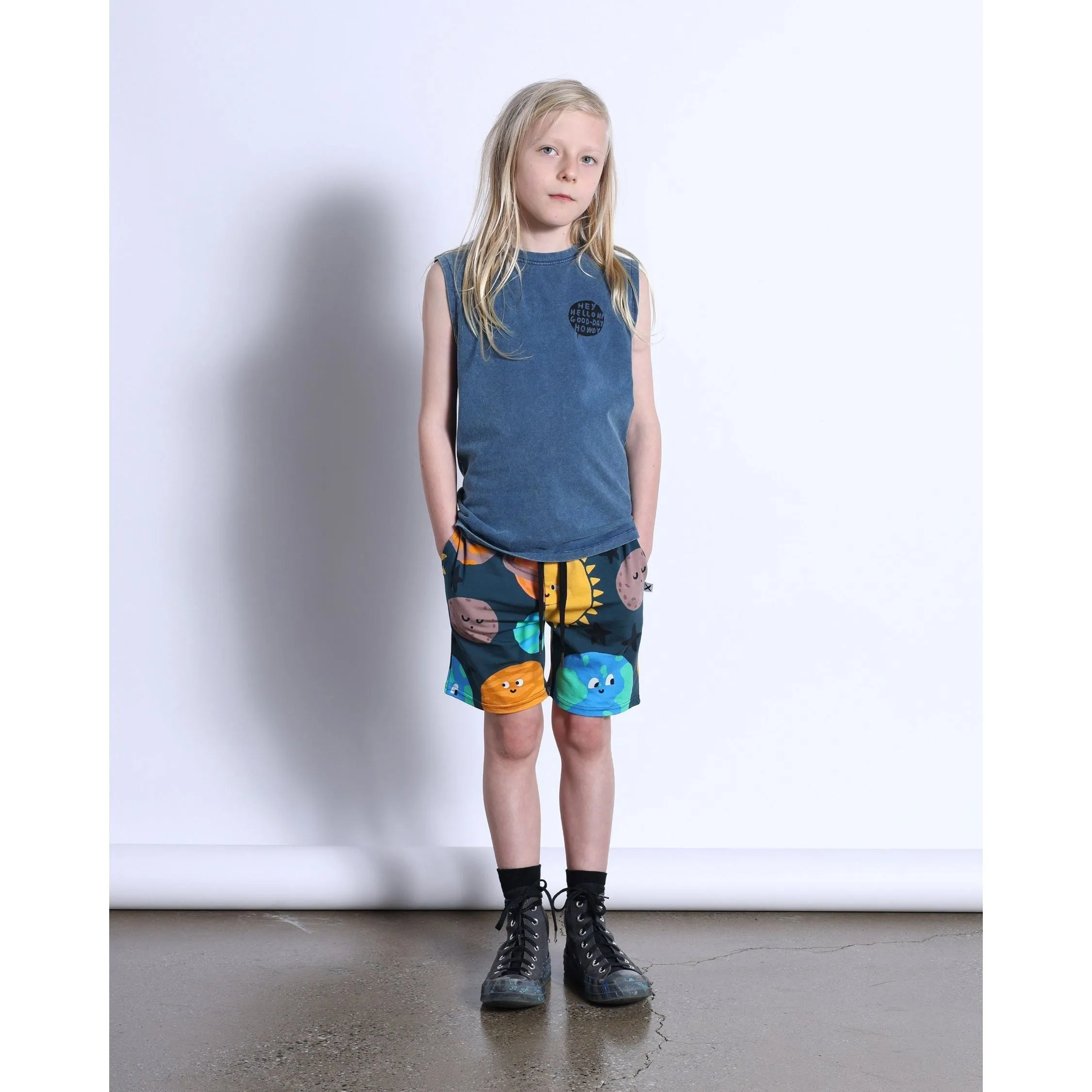 Planet Party Short- Dark Green