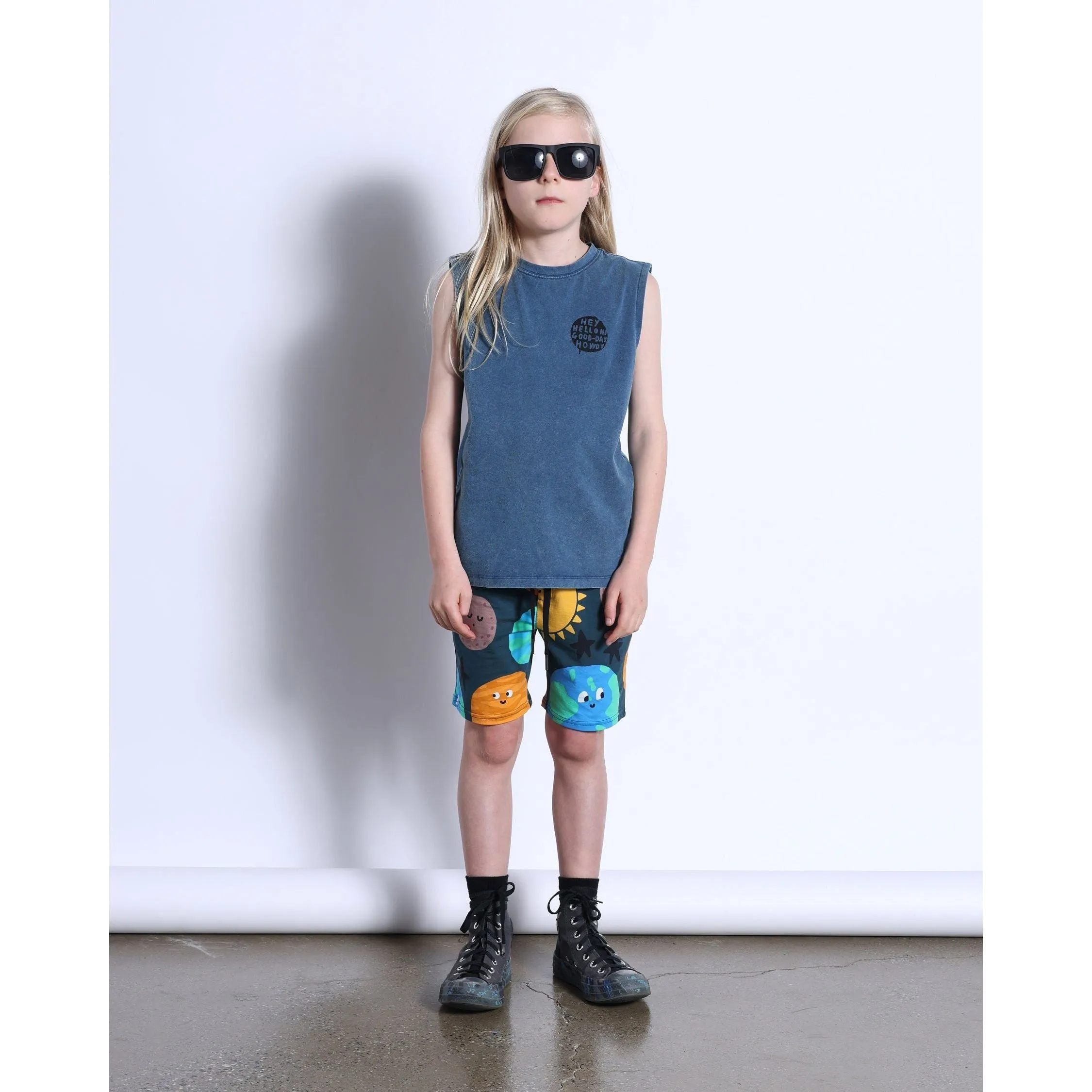 Planet Party Short- Dark Green