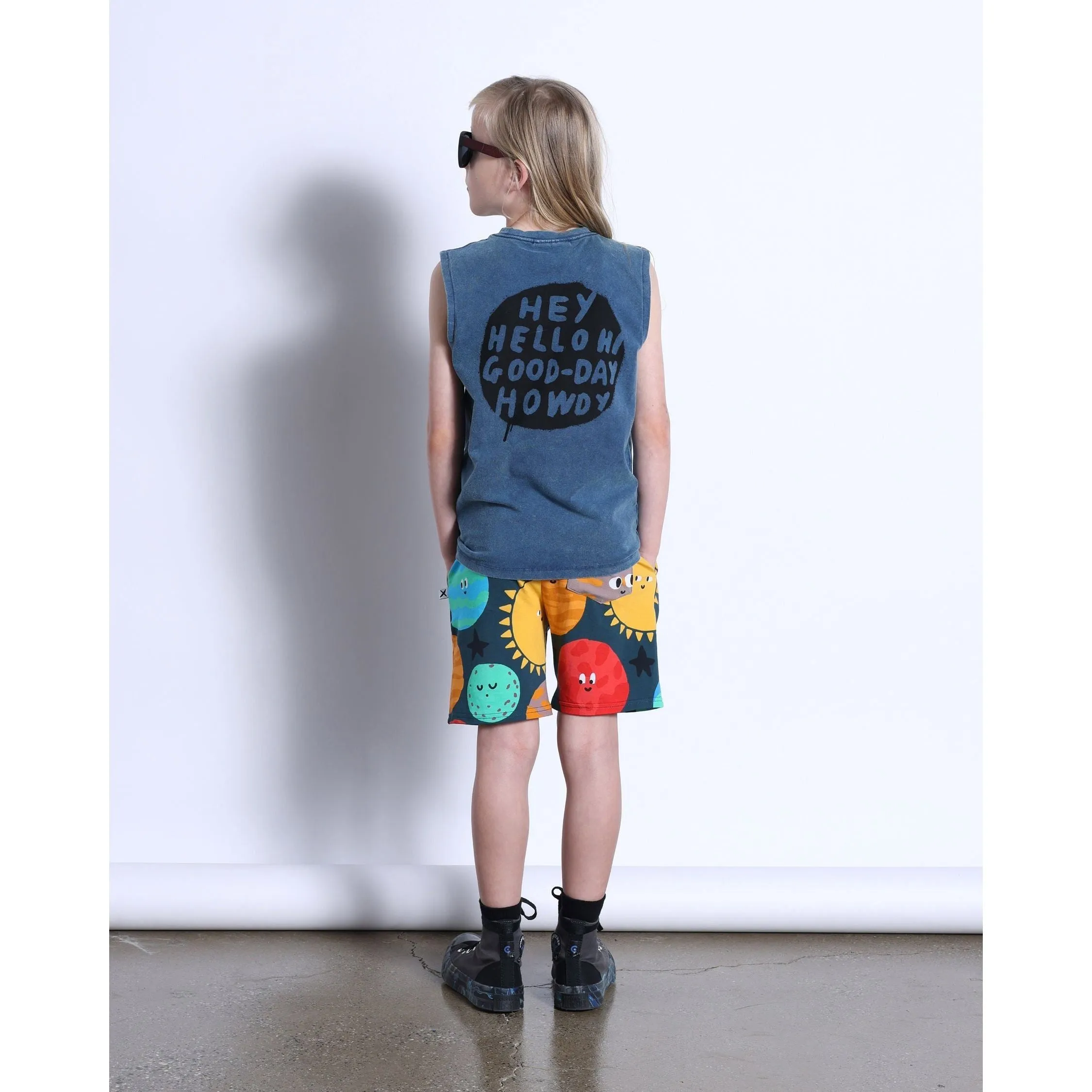 Planet Party Short- Dark Green