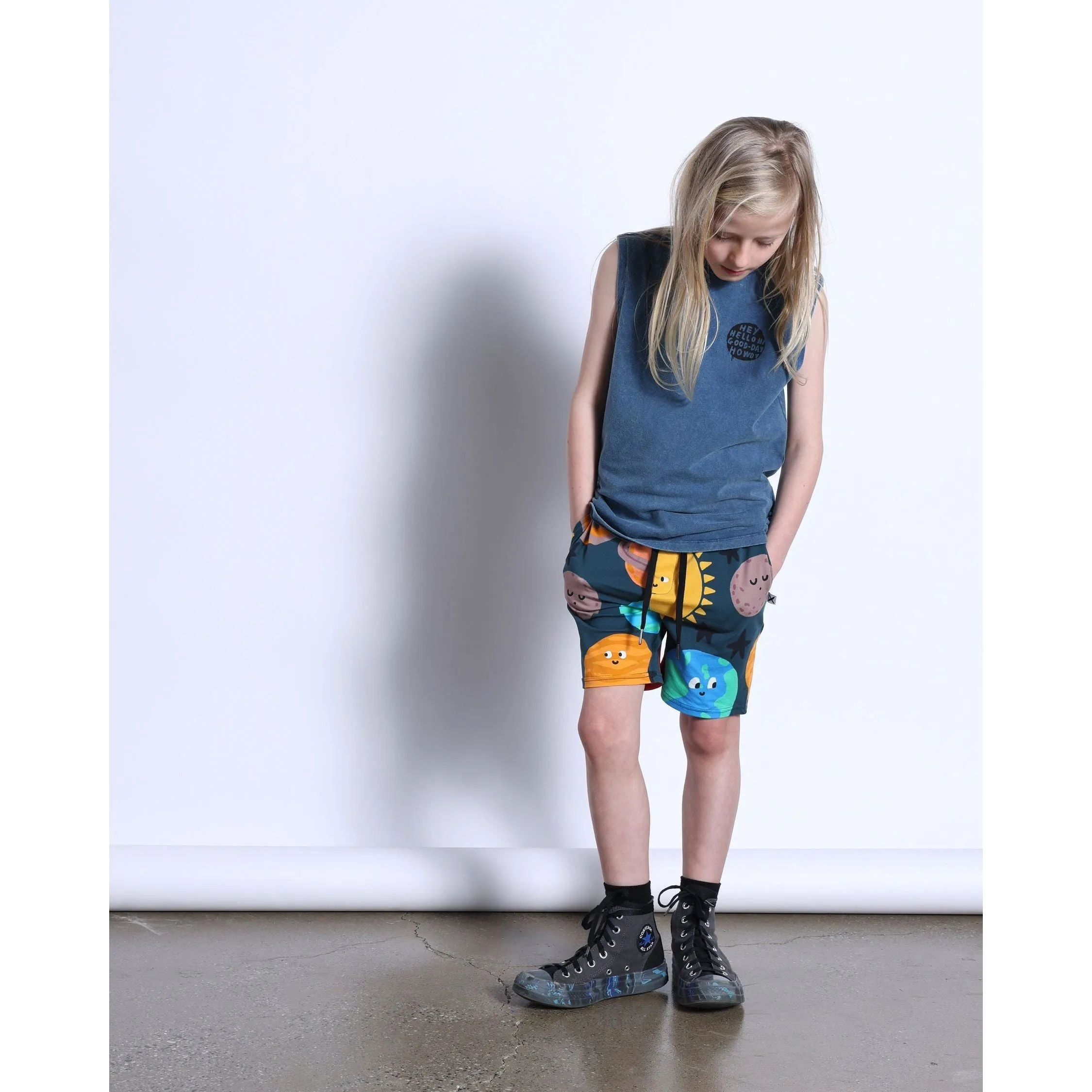 Planet Party Short- Dark Green