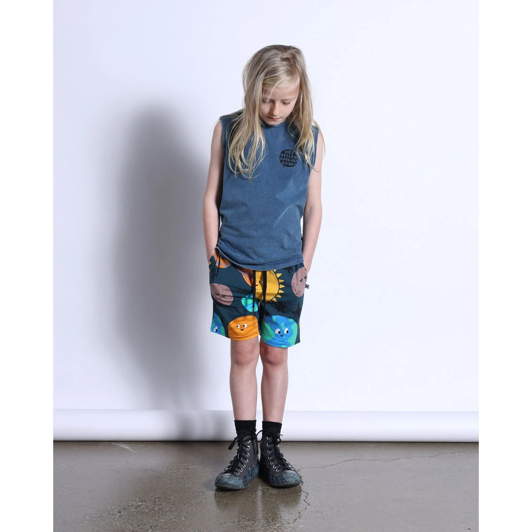 Planet Party Short- Dark Green