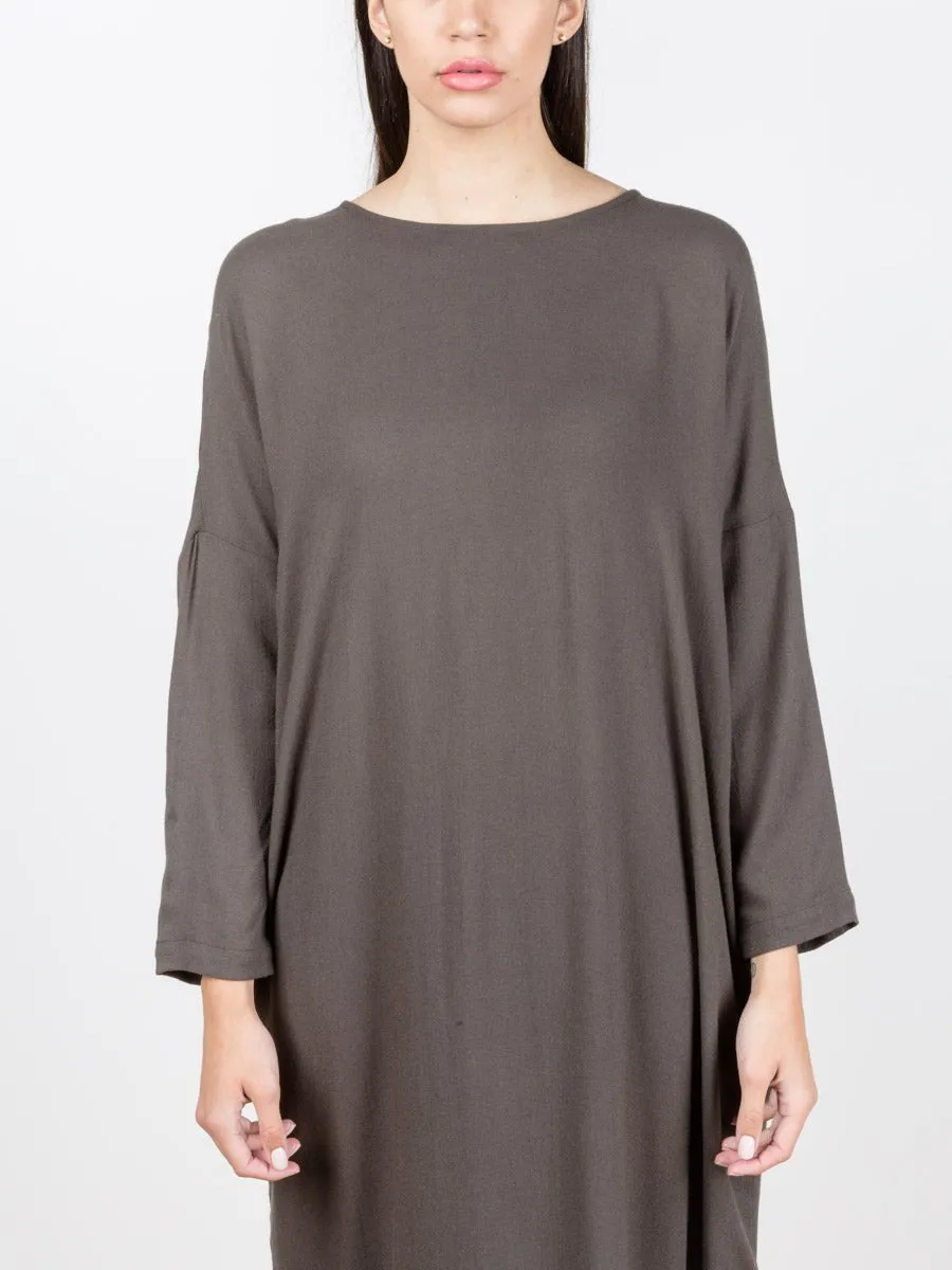pleated cocoon dress