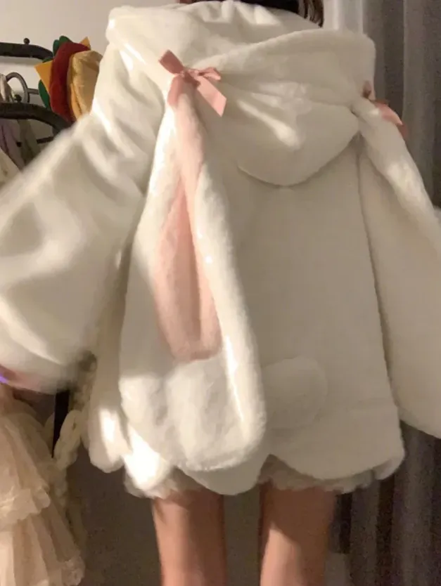 Plush Bunny Ear Coat UB99418
