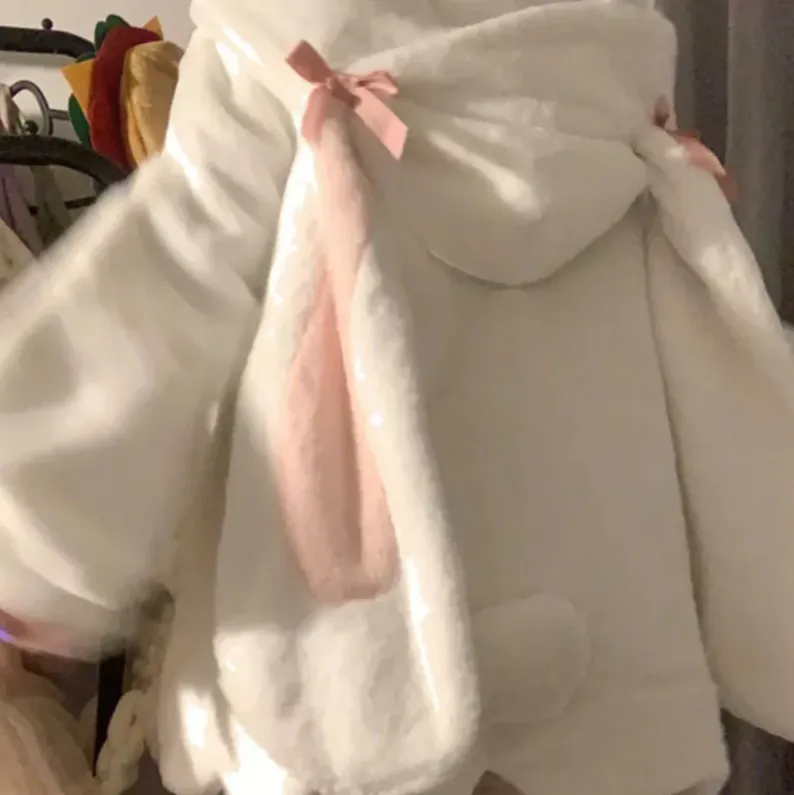 Plush Bunny Ear Coat UB99418