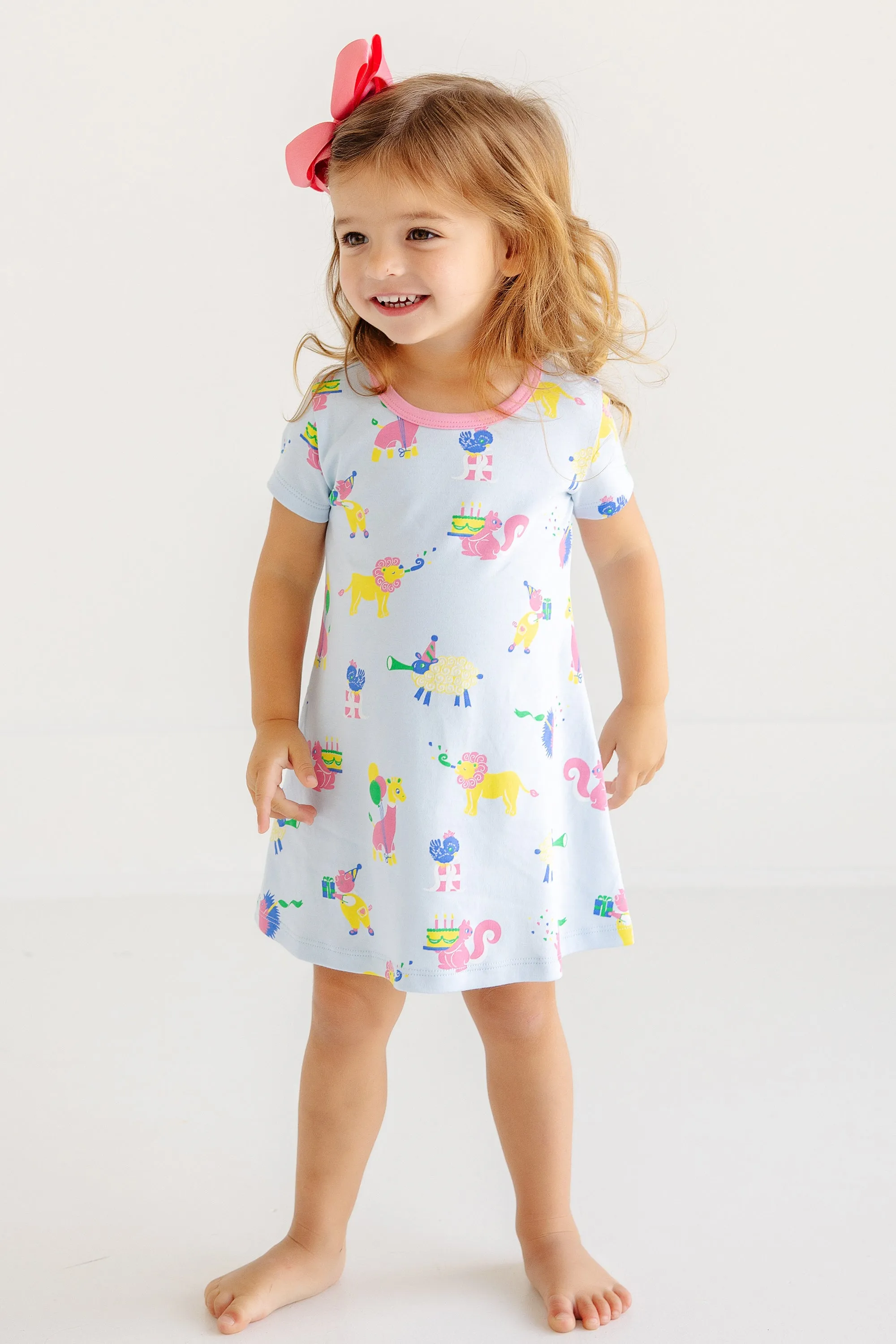 Polly Play Dress - Party on Party Animal with Hamptons Hot Pink