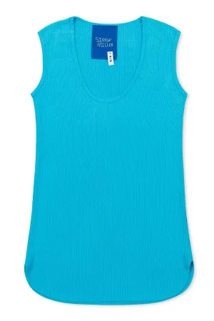 Pyaaw Tunic in Ocean Fine Rib