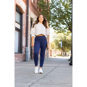 *Ready to Ship | Navy Full Length with Pocket Leggings  - Luxe Leggings by Julia Rose®