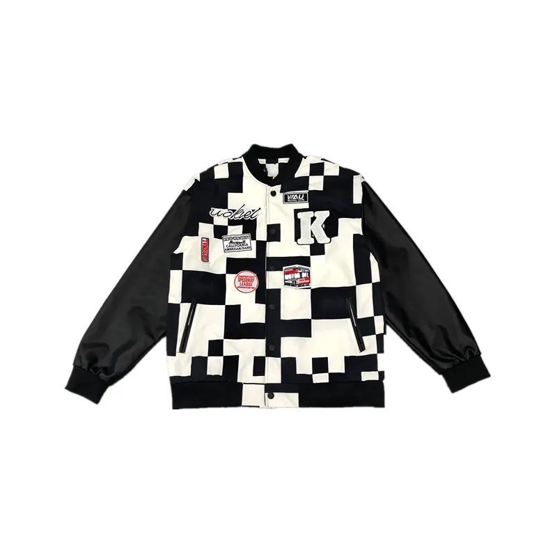 Retro black and white checkerboard jacket UB3449
