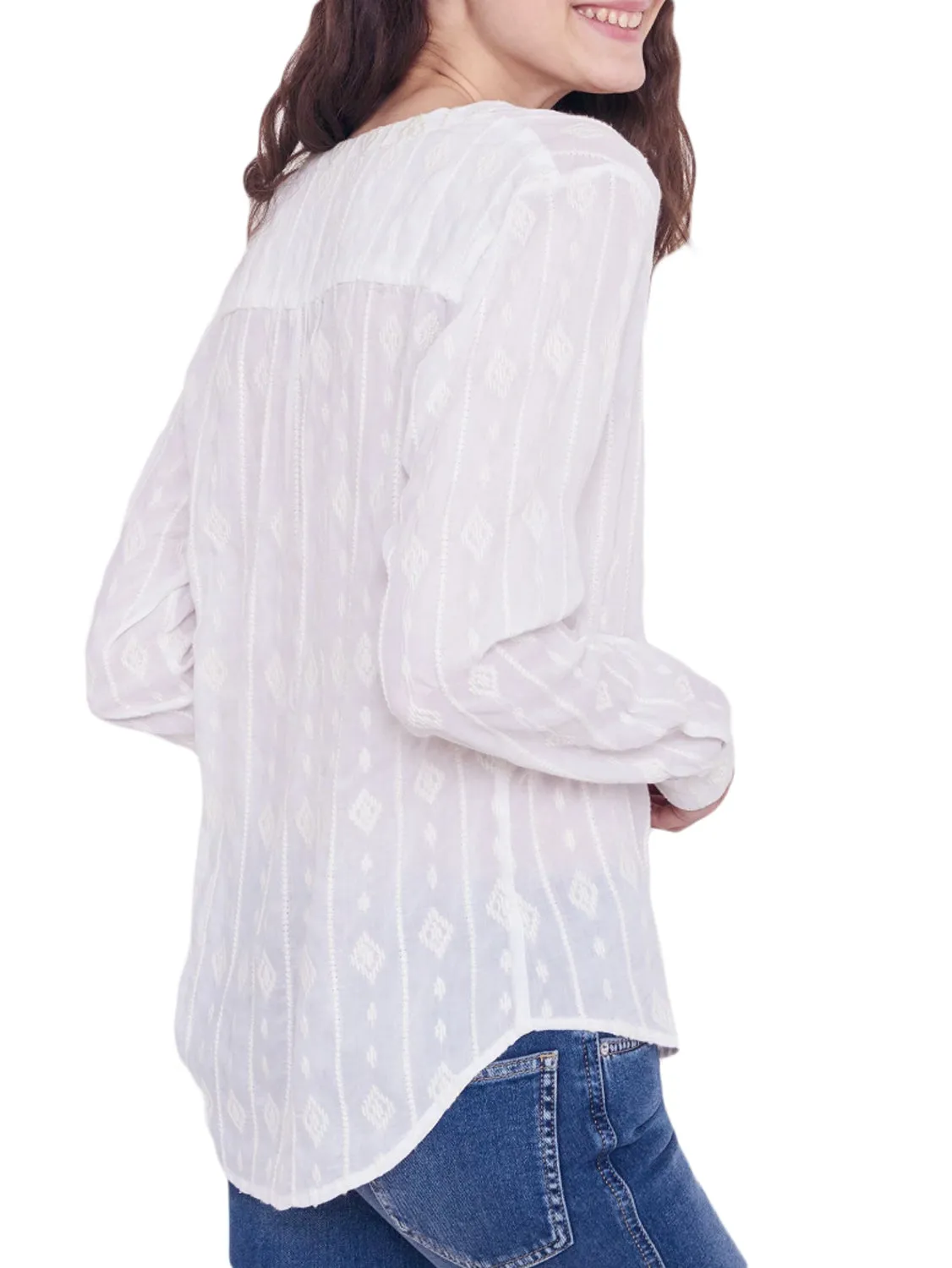ROBERTA ROLLER RABBIT Women's White Jamila Tunic $135 NEW