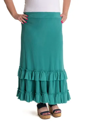 Rylee Cotton Frill Skirt in White