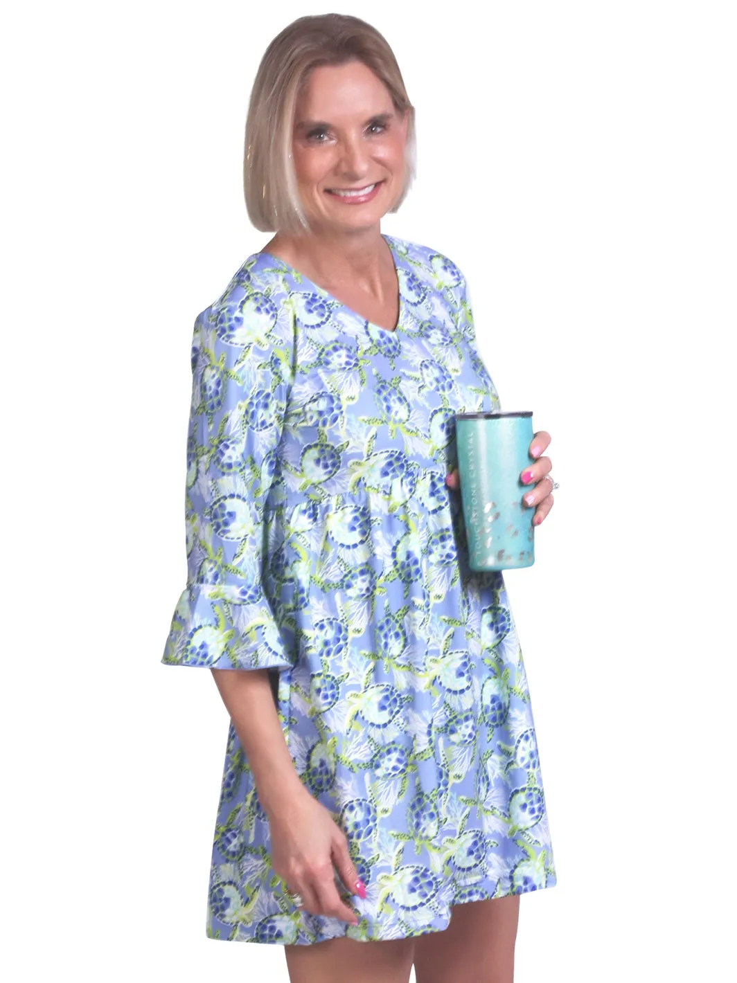 Sage Baby Doll Dress Myrtle