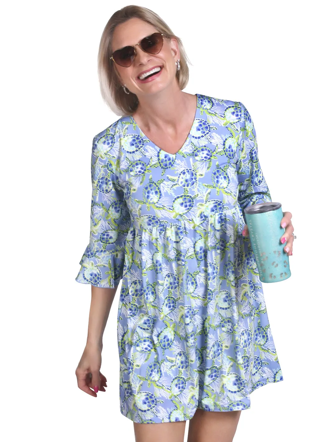 Sage Baby Doll Dress Myrtle