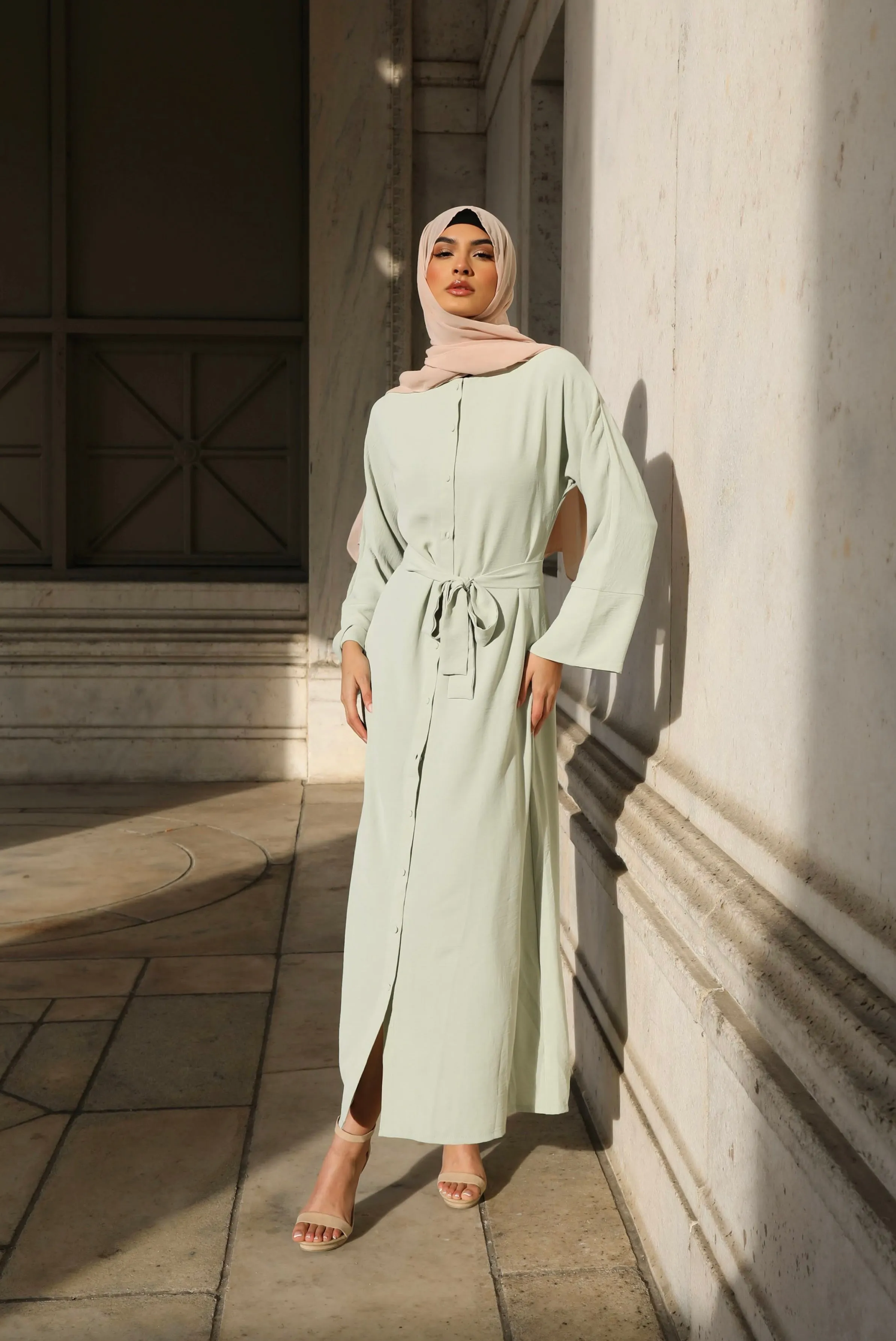 Salma Abaya - Mint Green