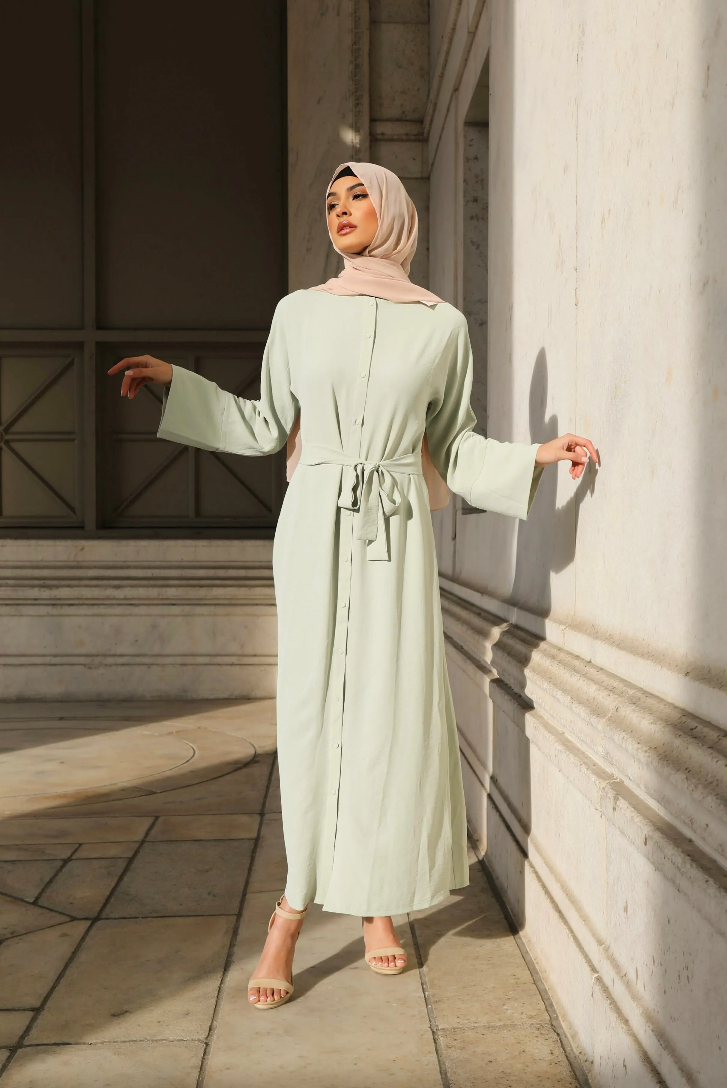 Salma Abaya - Mint Green