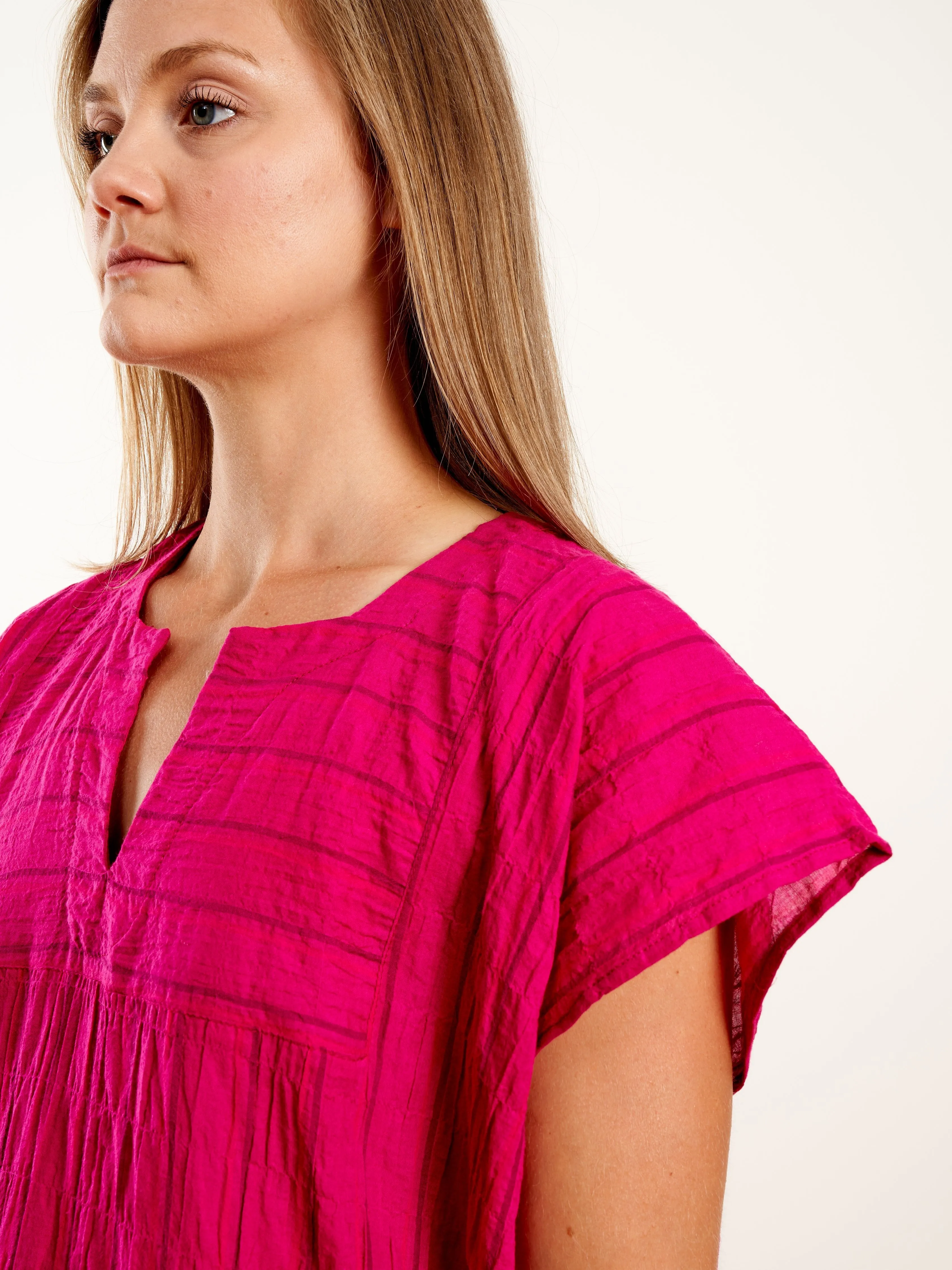 sayulita tunic - prickly pear pink