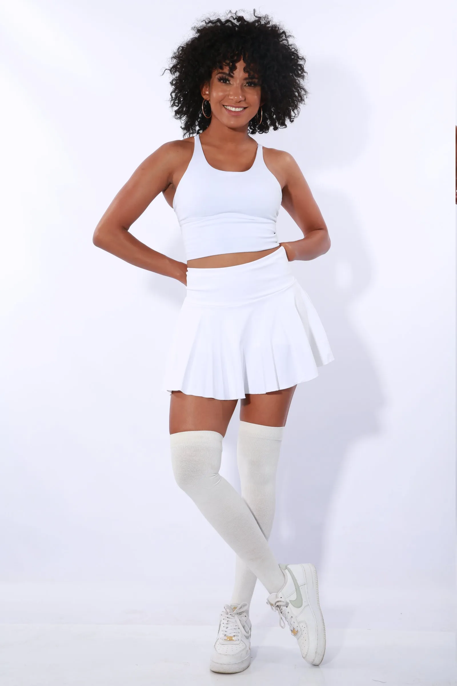 Shapewear Gym Bunny padel/tennis skirt -white