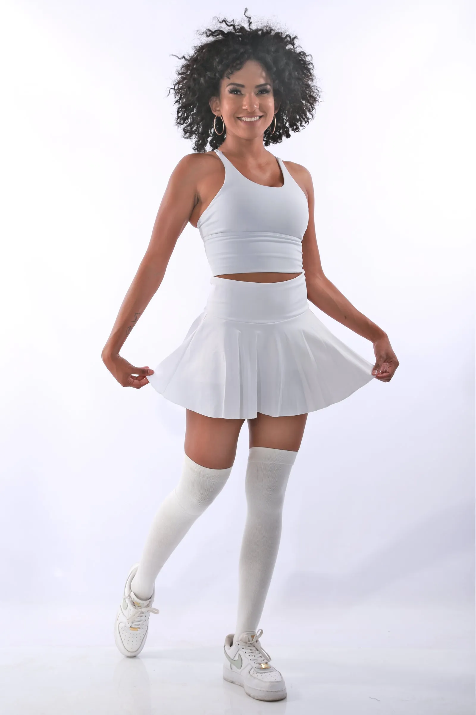 Shapewear Gym Bunny padel/tennis skirt -white