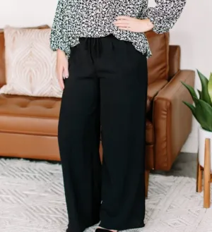 SHINE ON BLACK PALAZZO PANTS- in store