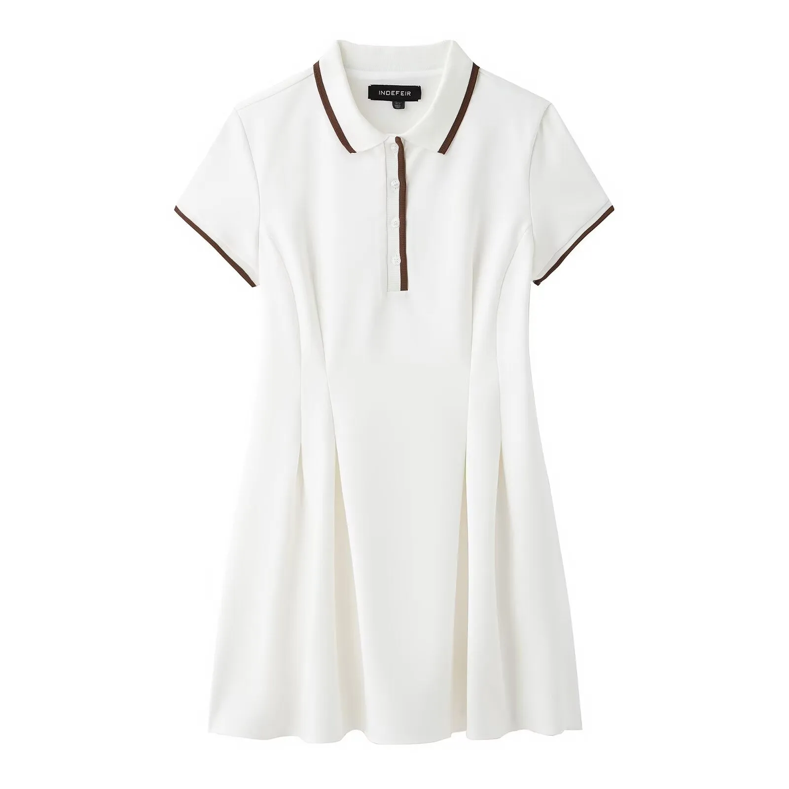 Short Sleeve Fit and Flare Polo Dress