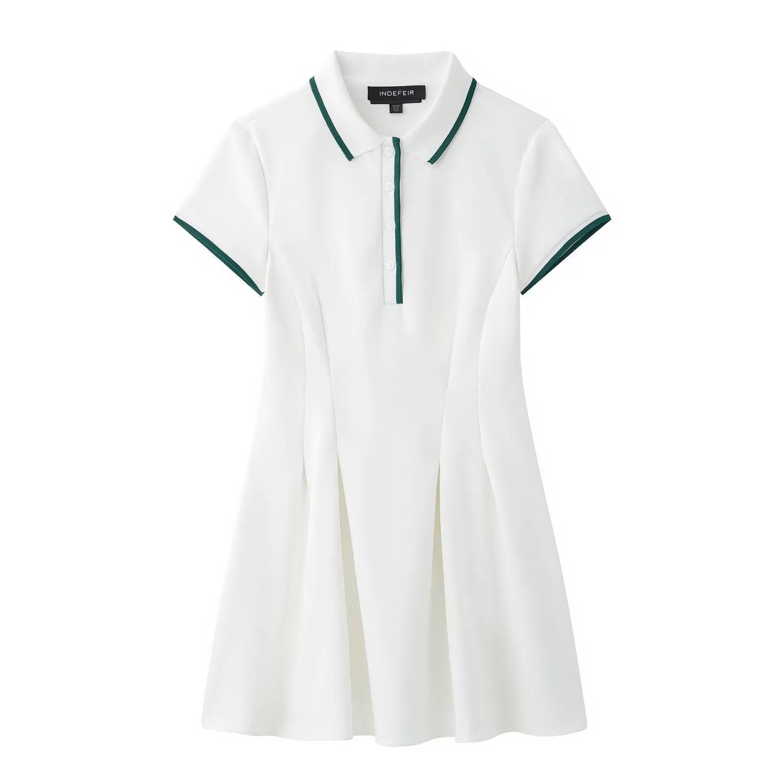 Short Sleeve Fit and Flare Polo Dress