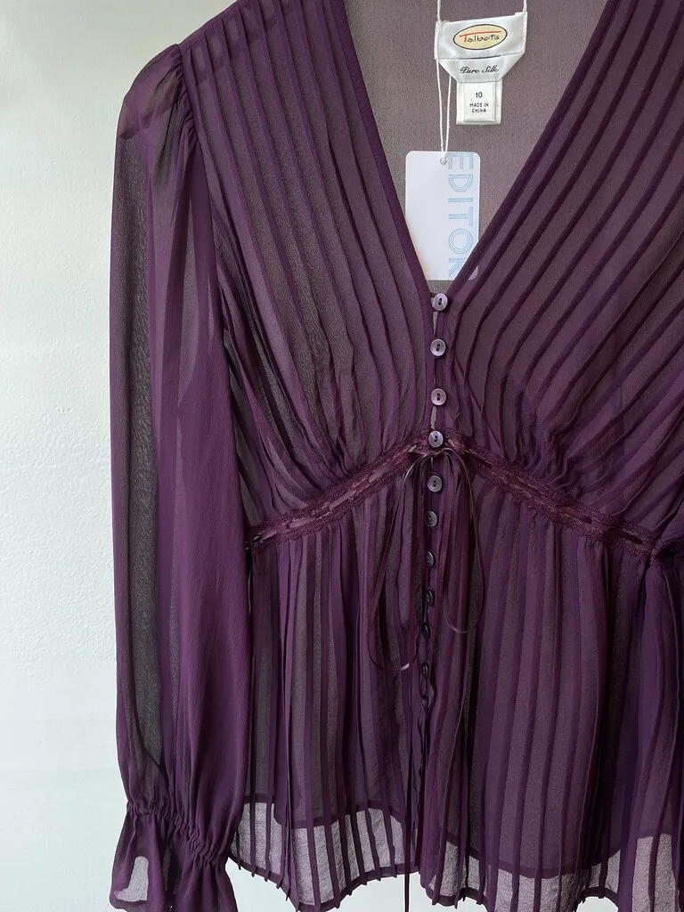Silk Peasant Blouse