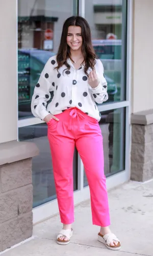 Slice of Style Paper Bag Pants