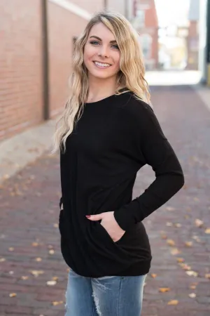 Snuggle Me Tunic Top ~ Black