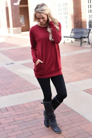 Snuggle Me Tunic Top ~ Red