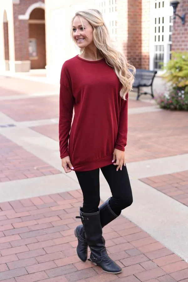 Snuggle Me Tunic Top ~ Red