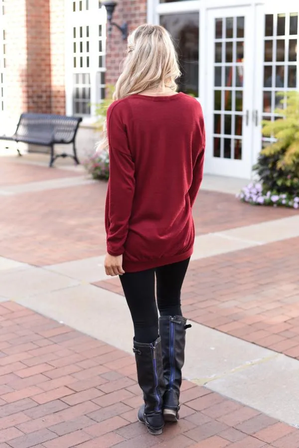 Snuggle Me Tunic Top ~ Red