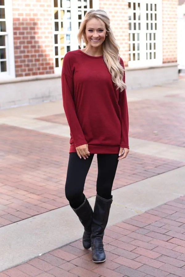 Snuggle Me Tunic Top ~ Red