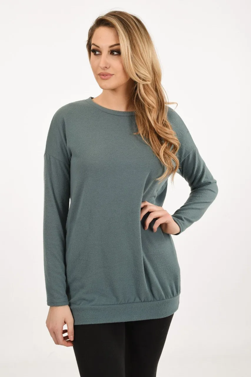 Snuggle Me Tunic Top ~ Sea Foam