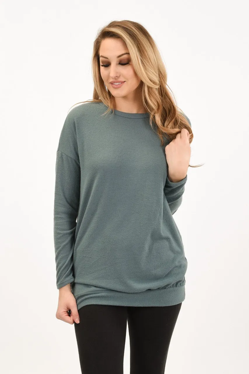Snuggle Me Tunic Top ~ Sea Foam