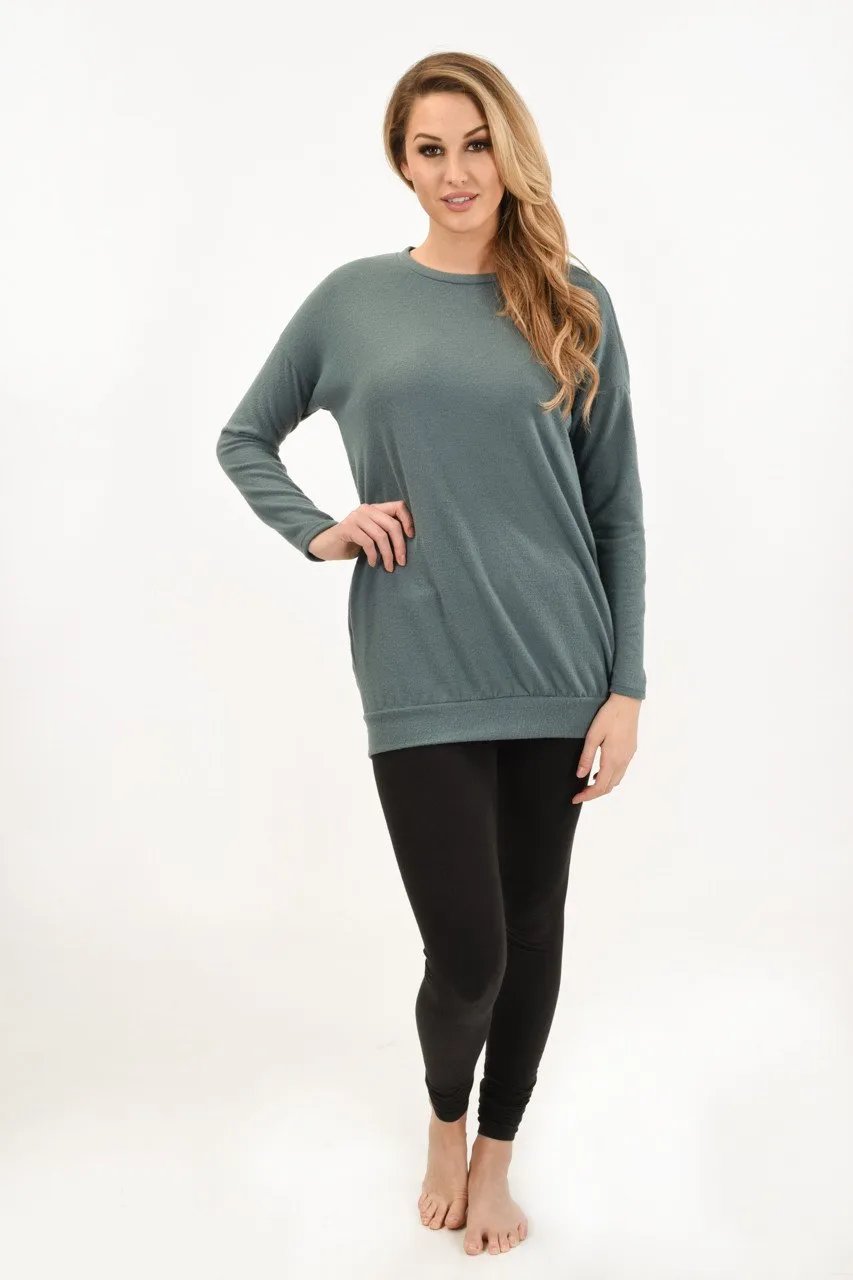 Snuggle Me Tunic Top ~ Sea Foam