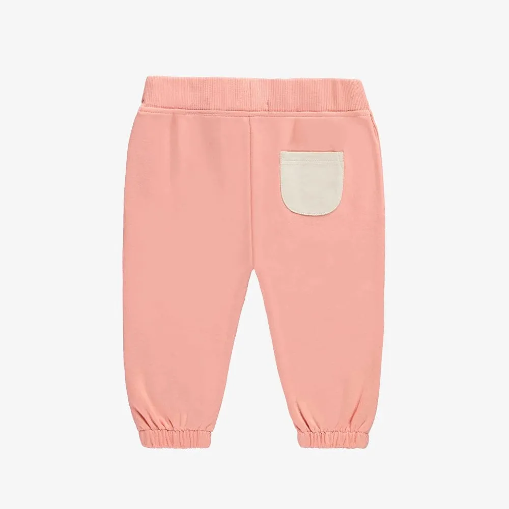 Souris Mini Baby Girls French Terry Joggers - Pink