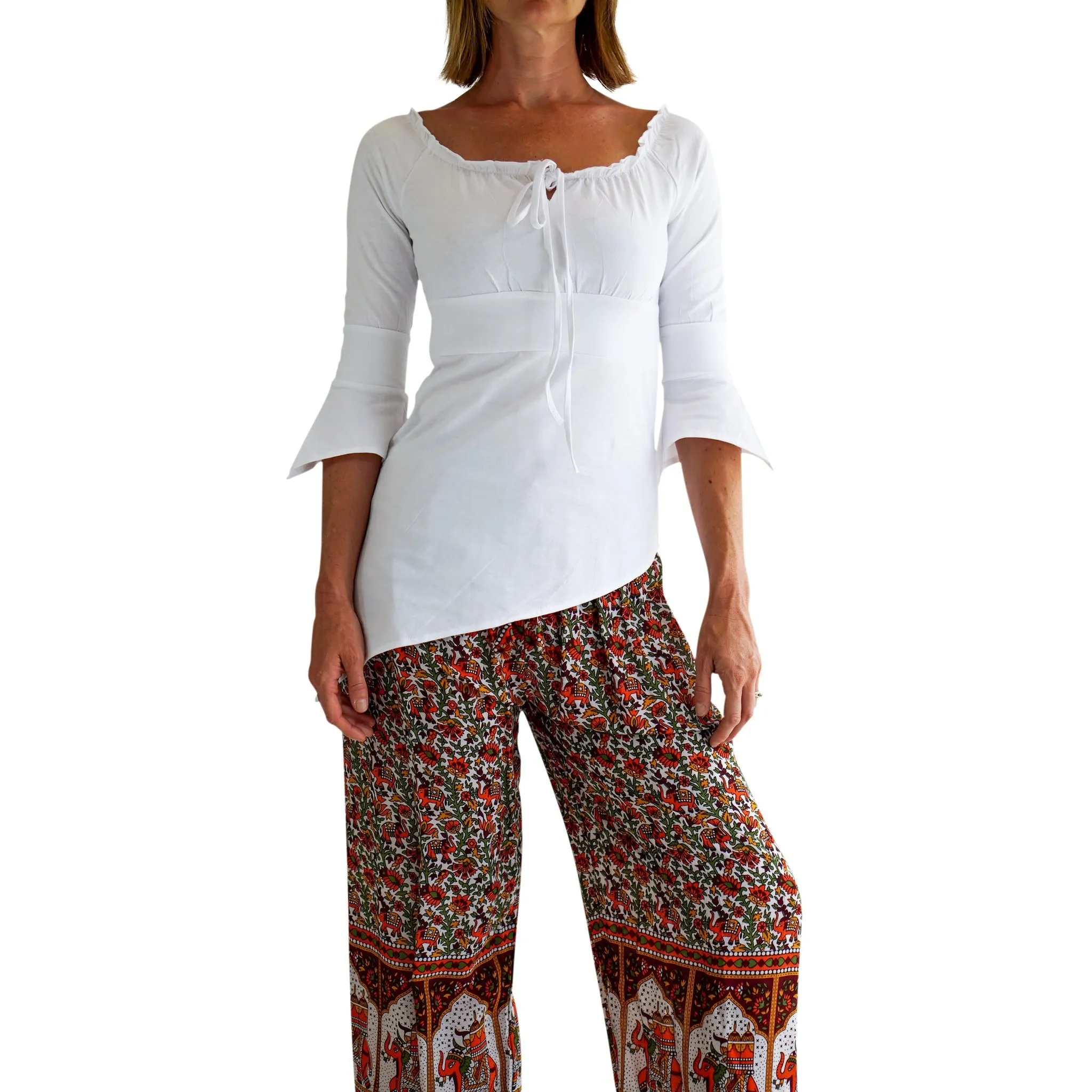 'Spirit' Womens Pirate Shirt - White