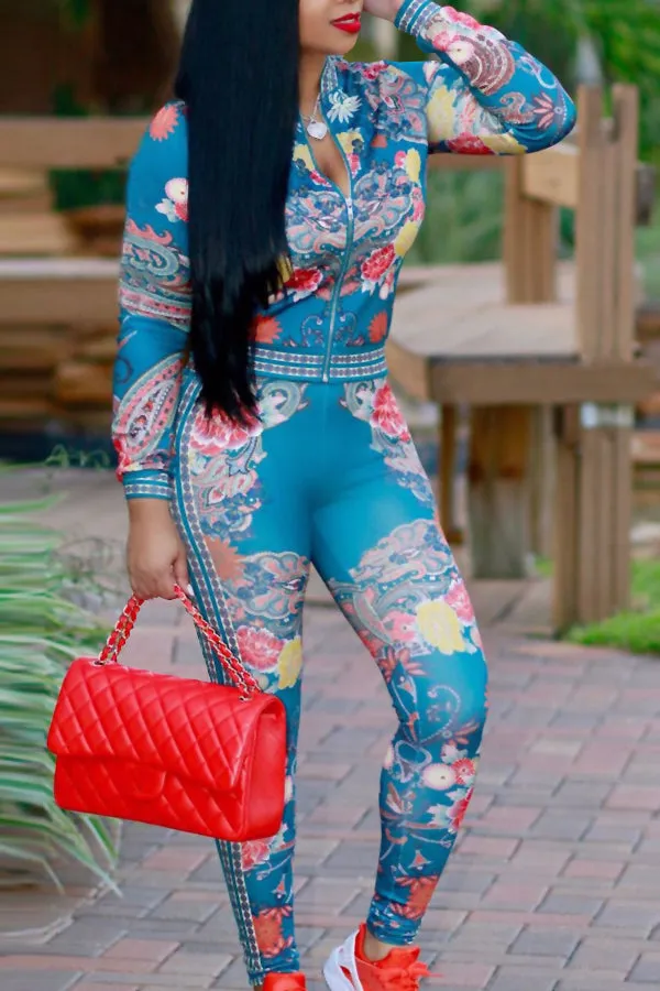 Tara Printed Pants Set