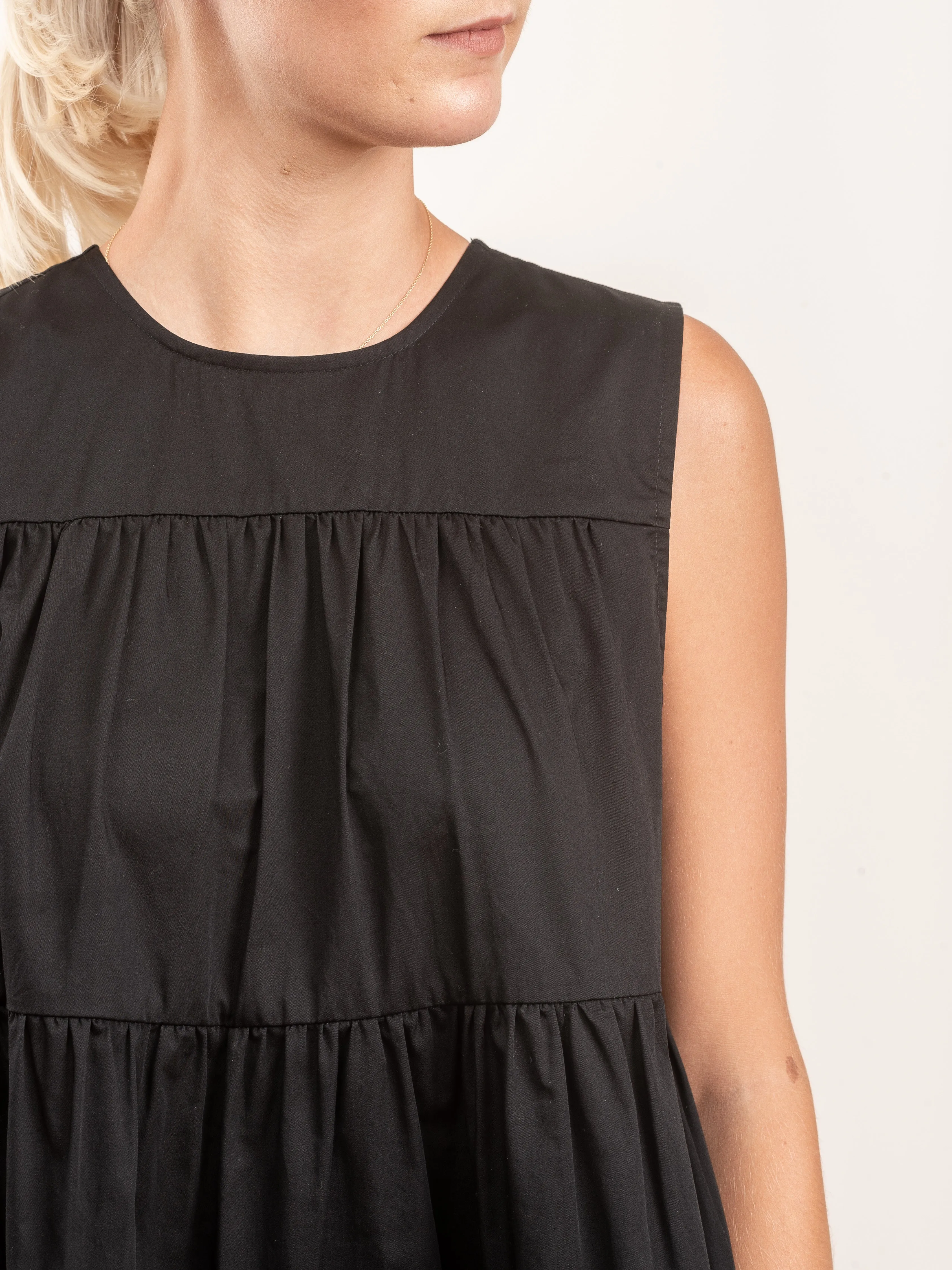 tiered dress - black