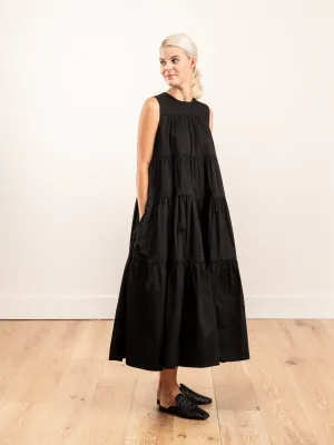 tiered dress - black