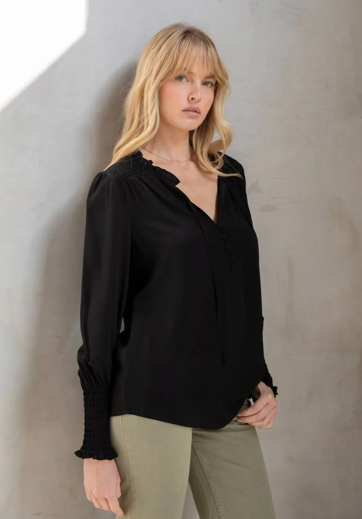 Time Flies Silky Blouse