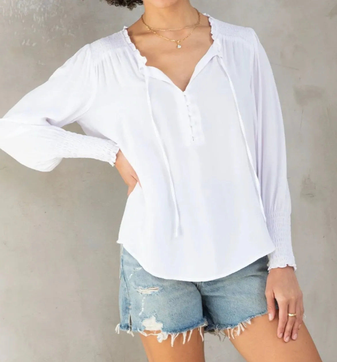 Time Flies Silky Blouse