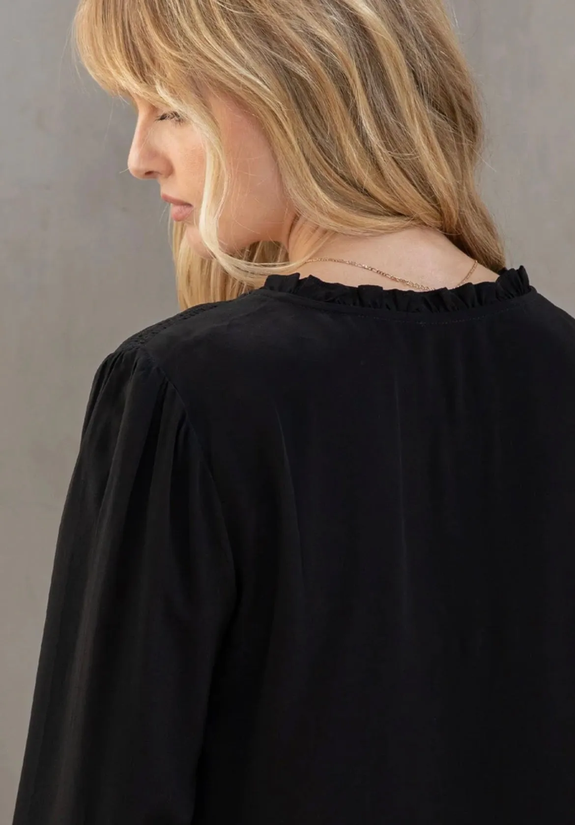 Time Flies Silky Blouse